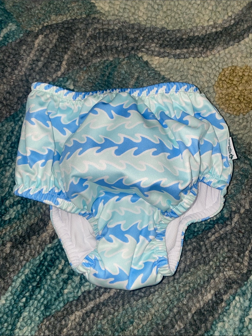 Green Sprouts SwimDiaper Reusable Swim Nappy - Blue Wave Print